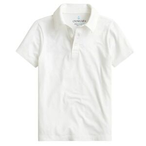 Crewcuts Boys‎ Performance Polo Shirt White Short Sleeve BF469 Size L 10-11 NEW